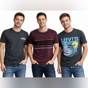 Aero, Levi's, Express, Graphic T-Shirts Bundle Men’s Small (3)